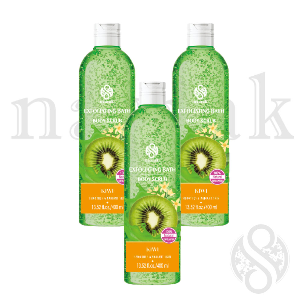 ナーラック エクスフォリエーティング バスボディスクラブ キウイ 3本 まとめ買い  EXFOLIATING BATH BODY SCRUB　KIWI