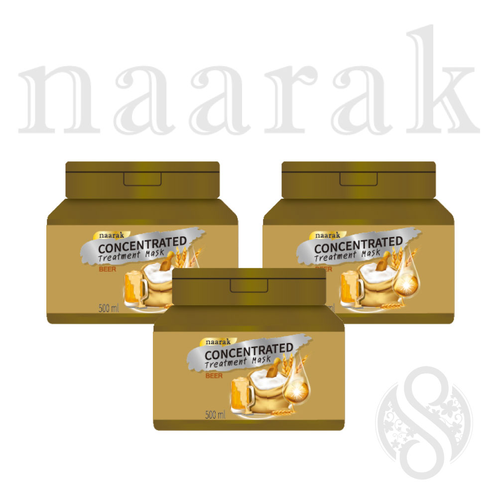 ナーラック コンセントレーテッド トリートメントマスク ビール 3個 まとめ買い【naarak】 CONCENTRATED Treatment Mask BEER