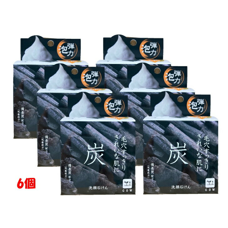 牛乳石鹸共進社自然ごこち『炭洗顔石けん80g』