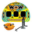 【15日ポイント+5倍】 トーイングチューブ WOW/ワオ 3人乗り マッチョ 3P 3点セット バナナボート