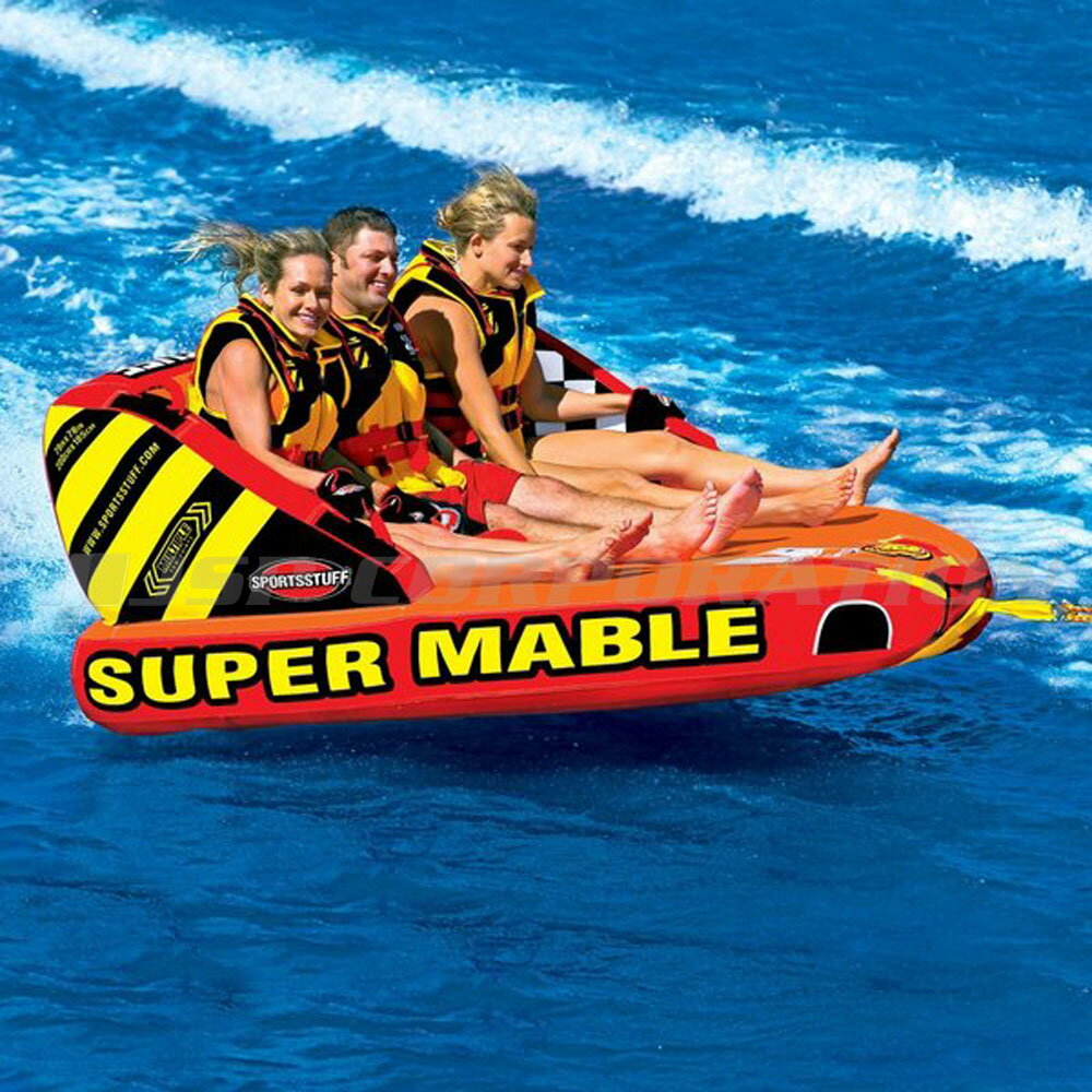 AIRHEAD Super Marble 3-Person Banana Boat Towing Tube Water Toy Jet Ski Personal Watercraft Boat Towing Marine Sports