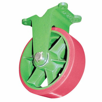 【15日ポイント+5倍】 東北車輌製造所タグキャスターベアリング固定式 ウレタン車輪 200×50