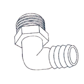 Rakuten - ナイロンフィッティングエルボー 19mm×1/2インチ
