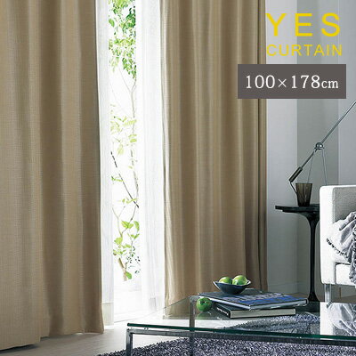 Rakuten - 【最大1000円OFFクーポン配布中】【無料サンプルあり】カーテン 既製カーテン YESカーテン オーダー ウォッシャブル 日本製 洗える 国産 タッセル フック ナチュラル おしゃれ アスワン neore / BA3025（約）幅100×丈178cm[片開き]