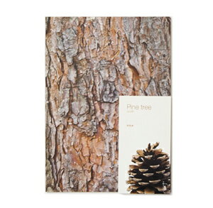 送料無料！【Woodpecker Note (Pine tree マツ) M 】樹木の手触りをリアルに表現したデザインノート
