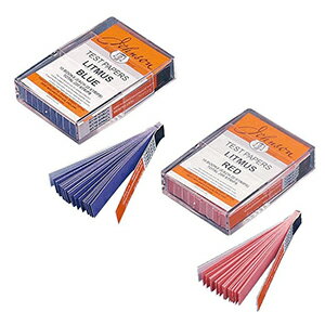 ブック式リトマス試験紙（プラ箱入り） 青 1-138-0046 ・ 赤 1-138-0047（1セット:200枚入）