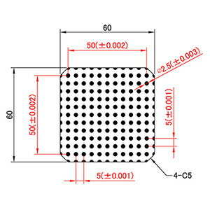 【 渋谷光学 ガラスキャリブレーションプレート (No.CBD01-50RL) 】反射型、光沢、外形60 x 60