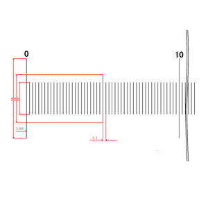【 渋谷光学 ガラス 基準スケール(No.S1021) 】50mm 250等分 線幅0.001mm