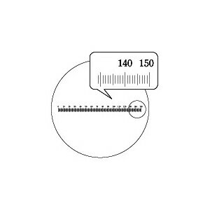 【 渋谷光学 接眼ミクロメーター (No.R1050-19) 】水平目盛 外径19.0mm　/　実験 研究 検査 レチクル 目盛り 顕微鏡 接眼レンズ 実体 生物 金属