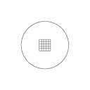 【 渋谷光学 接眼ミクロメーター 方眼目盛 (R1111-20) 】方眼目盛(5/5×5)H 外径20.0mm / 実験 研究 検査 レチクル 目盛り 顕微鏡 ...