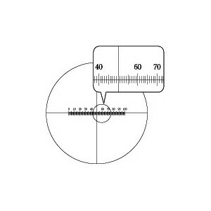 【 渋谷光学 接眼ミクロメーター (No.R1401-20.4) 】クロスX目盛 外径20.4mm　/　実験 研究 検査 レチクル 目盛り 顕微鏡 接眼レンズ 実体 生物 金属