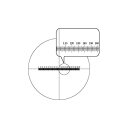 【 渋谷光学 接眼ミクロメーター (No.R1420-22) 】クロスX目盛 外径22.0mm / 実験 研究 検査 レチクル 目盛り 顕微鏡 接眼レンズ 実体...
