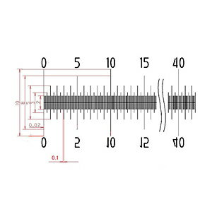 【 渋谷光学 ガラス 基準スケール(No.S1012) 】100mm 1000等分 線幅0.020mm