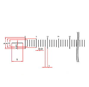 【 渋谷光学 ガラス 基準スケール(No.S1041) 】50mm 50等分 線幅0.010mm 【 渋谷光学 ガラス 基準スケール(No.S1041) 】50mm 50等分 線幅0.010mm