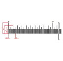 【 渋谷光学 ガラス 基準スケール(No.S1100) 】800mm 8000等分 線幅0.030mm