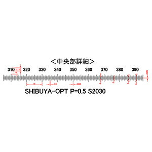【 渋谷光学 ガラス 基準スケール(No.S2030) 】700mm 1400等分 線幅0.005mm