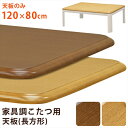 家具調コタツ用天板120x80 BR/NA(天板のみ) こたつ天板 交換用 木目調 長方形 UV塗装 角丸こたつテーブル おしゃれ 炬燵 火燵 本体別売り