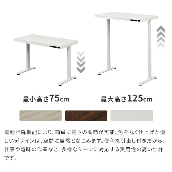 電動昇降デスク 幅120cm テーブル ワークデスク『電動昇降デスク SD』高さメモリー機能 高さ調整 USB付き おしゃれ 電動昇降テーブル PCデスク パソコンデスク オフィスデスク ゲーミングデスク 昇降デスク 昇降テーブル 電動 昇降 デスク 昇降式 [2]