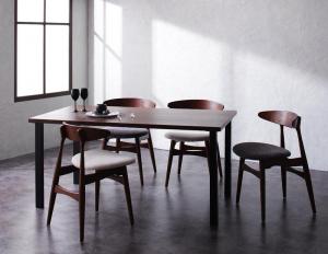 ダイニングセット（テーブル&チェア） デザイナーズダイニングセット 4人 5点セット(テーブル+チェア4..