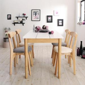 ダイニングセット（テーブル&チェア） カワイイテイスト ダイニング 5点セット(テーブル+チェア4脚) W1..