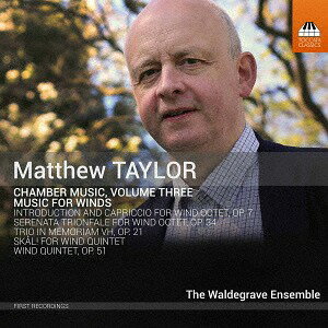 ご注文前に必ずご確認ください＜商品説明＞マシュー・テイラーの音楽は”現代的な作曲語法と伝統的な形式を組み合わせた”聴き手に強く訴えかけるもの。ベートーヴェンやハイドンから連なる古典派の伝統を踏まえ、そこにシベリウスやニールセンの風味を隠し味にし、現代的な装いの音を描き出す。この管楽アンサンブルはニールセンとその次の世代の作曲家ホルンボー作品からインスピレーションを得ており、シンフォニックな響きの中に、騒々しさとユーモアを融合させたユニークな作品に仕上がっている。＜アーティスト／キャスト＞ウォルデグレーヴ・アンサンブル(演奏者)＜商品詳細＞商品番号：TOCC-486Waldegrave Ensemble / Matthew Taylor: Chamber Music Music for Winds 3メディア：CD発売日：2018/08/24JAN：4589538723637マシュー・テイラー: 室内楽作品集[CD] 第3集 / ウォルデグレーヴ・アンサンブル2018/08/24発売