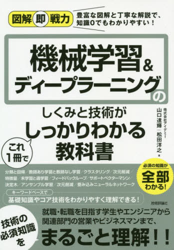 楽天ネオウィング 楽天市場店機械学習&ディープラーニングのしくみと技術がこれ1冊でしっかりわかる教科書[本/雑誌] （図解即戦力:豊富な図解と丁寧な解説で、知識0でもわかりやすい!） / 山口達輝/著 松田洋之/著