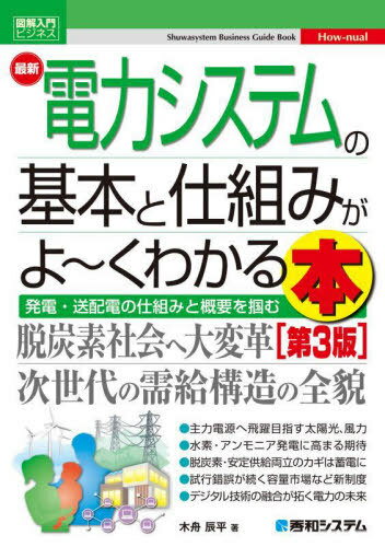 ご注文前に必ずご確認ください＜商品説明＞主力電源へ飛躍目指す太陽光、風力。水素・アンモニア発電に高まる期待。脱炭素・安定供給両立のカギは蓄電に。試行錯誤が続く容量市場など新制度。デジタル技術の融合が拓く電力の未来。脱炭素社会へ大変革、次世代の需給構造の全貌。＜収録内容＞電力システムの基本火力原子力再生可能エネルギー送電配電蓄電電力自由化電気料金電力市場次世代の電力システム＜商品詳細＞商品番号：NEOBK-2720802Kifune Tappei / Cho / Saishin Denryoku System No Kihon to Shikumi Ga Yoke Wakaru Honhatsuden Sohai Den No Shikumi to Gaiyo Wo Tsukamu (Illustrated Nyumon Business)メディア：本/雑誌重量：466g発売日：2022/03JAN：9784798066813最新電力システムの基本と仕組みがよ〜くわかる本 発電・送配電の仕組みと概要を掴む[本/雑誌] (図解入門ビジネス) / 木舟辰平/著2022/03発売