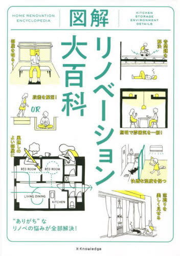 ご注文前に必ずご確認ください＜商品説明＞すごいリノベのアイデアを27人のできる建築家が伝授!BEFORE、AFTERの間取りで一目瞭然!＜収録内容＞第1章 すごい間取りのアイデア(広々としたワンルームをつくる部屋を立体的に広く使う ほか)第2章 収納の悩みを解決(狭小住宅でもたくさん収納をつくる見せる収納にする ほか)第3章 楽しいキッチンをつくる(使いやすいキッチンをつくるパントリーで家事動線を快適にする)第4章 快適な環境をつくる(快適な温度で過ごす風通しのよい部屋にする ほか)第5章 細部までこだわりを追求する(窓廻りを美しく見せる仕上げで手軽にイメチェンする ほか)＜商品詳細＞商品番号：NEOBK-2753780Ekusunarejji / Illustrated Renovation Daihyakkaメディア：本/雑誌重量：340g発売日：2022/07JAN：9784767830254図解リノベーション大百科[本/雑誌] / エクスナレッジ2022/07発売