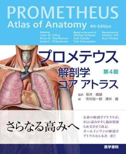 プロメテウス解剖学 コアアトラス[本/雑誌] 第4版 (原タイトル:Atlas of Anatomy 原著第4版の翻訳) / AnneM.Gilroy/〔著〕 BrianR.MacPherson/〔著〕 JamieC.Wikenheiser/〔著〕 MarkusVoll/〔イラスト〕 KarlWesker/〔イラスト〕 坂井建雄/監訳 市村浩一郎/訳 澤井直/訳