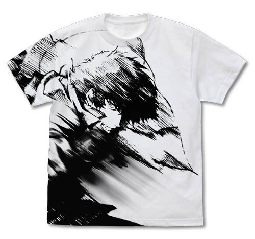 カウボーイビバップ スパイク・スピーゲル オールプリントTシャツ ホワイト / L