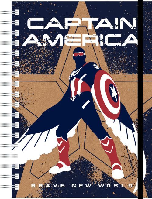 【インロック】キャプテン・アメリカ:ブレイブ・ニュー・ワールド ゴムバンド付きリングノート【2025年2月発売】[グッズ]