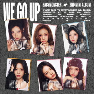 ご注文前に必ずご確認ください＜商品説明＞BABYMONSTER 2nd MINI ALBUMリリース! M1はタイトル曲の「WE GO UP」。BABYMONSTERがさらに高いところに飛翔するという覚悟が込められたヒップホップ基盤の強烈な楽曲で、YG ヤン総括は「コンセプトチュアルなミュージックビデオとミュージックビデオに準ずる高いクオリティの振り付け映像を共に公開する」と明らかに。M2: 「PSYCHO」はタイトル曲候補として競合したほど強烈な楽曲。M3: 「SUPA DUPALUV」はヒップホップ要素が魅力的に加味された特別なスローな楽曲で、M4: 「WILD」はカントリージャンルを基盤としたダンス曲となっており、多くの人が好きそうな大衆性を備えた楽曲。強烈なインパクトを与えるBABYMONSTERの2nd MINI ALBUMは要チェック! ＜[WE GO UP] PATTERN Ver.商品内容＞ ●パッケージ袋 1ea / 145×195×10mm ●CD 1ea ●フォトブック 56p / 145×195mm ●セルフィーフォトカード 3ea / 55×85mm ●ポスター 1ea / 260×180mm ●ムードストリップ 1ea / 45×135mm ※本商品は10月11日販売開始商品のため、商品のお届けは発売日当日以降になります。＜収録内容＞WE GO UP / BABYMONSTERPSYCHO / BABYMONSTERSUPA DUPA LUV / BABYMONSTERWILD / BABYMONSTER＜アーティスト／キャスト＞BABYMONSTER(演奏者)＜商品詳細＞商品番号：SRCX-8BABYMONSTER / [WE GO UP] PATTERN Ver. PHARITA [Limited Release]メディア：CD重量：230g発売日：2025/10/11JAN：4547366775990[WE GO UP][CD] PATTERN Ver. PHARITA [完全生産限定盤] / BABYMONSTER2025/10/11発売
