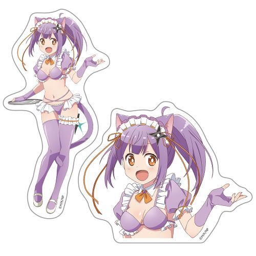 【アズメーカー】忍者と殺し屋のふたりぐらし ダイカットステッカーセット 草隠さとこ 猫耳水着メイド ..