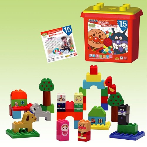 【バンダイ】アンパンマン ブロックラボ ファーストシリーズ はじめてのブロックバケツL[グッズ] / おもちゃ・ホビー