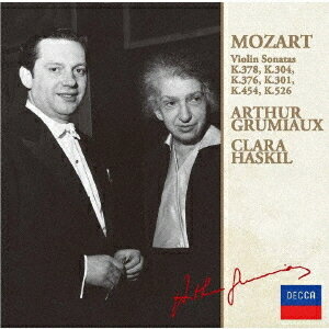 ご注文前に必ずご確認ください＜商品説明＞[アンコール・プレス/アルテュール・グリュミオーの芸術] 1950年代にハスキルと録音したモーツァルトのソナタ集。同時期のベートーヴェン録音と並び、「黄金のデュオ」と呼ばれた彼らの金字塔的録音。第40番・第42番はモノラル録音。 [演奏] アルテュール・グリュミオー (ヴァイオリン)、クララ・ハスキル (ピアノ) 録音: 1958年10月、バーゼル (1-4)、1956年1月 (5 6) (モノラル録音)＜収録内容＞ヴァイオリン・ソナタ 第34番 変ロ長調 K.378(317d) 第1楽章:Allegro moderato / アルテュール・グリュミオーヴァイオリン・ソナタ 第34番 変ロ長調 K.378(317d) 第2楽章:Andantino sostenuto e cantabile / アルテュール・グリュミオーヴァイオリン・ソナタ 第34番 変ロ長調 K.378(317d) 第3楽章:Rondeau.Allegro / アルテュール・グリュミオーヴァイオリン・ソナタ 第28番 ホ短調 K.304(300c) 第1楽章:Allegro / アルテュール・グリュミオーヴァイオリン・ソナタ 第28番 ホ短調 K.304(300c) 第2楽章:Tempo di menuetto / アルテュール・グリュミオーヴァイオリン・ソナタ 第32番 へ長調 K.376(374d) 第1楽章:Allegro / アルテュール・グリュミオーヴァイオリン・ソナタ 第32番 へ長調 K.376(374d) 第2楽章:Andante / アルテュール・グリュミオーヴァイオリン・ソナタ 第32番 へ長調 K.376(374d) 第3楽章:Rondeau.Allegretto grazioso / アルテュール・グリュミオーヴァイオリン・ソナタ 第25番 ト長調 K.301(293a) 第1楽章:Allegro con spirito / アルテュール・グリュミオーヴァイオリン・ソナタ 第25番 ト長調 K.301(293a) 第2楽章:Allegro / アルテュール・グリュミオーヴァイオリン・ソナタ 第40番 変ロ長調 K.454 第1楽章:Largo-Allegro ＜モノラル録音＞ / アルテュール・グリュミオーヴァイオリン・ソナタ 第40番 変ロ長調 K.454 第2楽章:Andante- ＜モノラル録音＞ / アルテュール・グリュミオーヴァイオリン・ソナタ 第40番 変ロ長調 K.454 第3楽章:Allegretto ＜モノラル録音＞ / アルテュール・グリュミオーヴァイオリン・ソナタ 第42番 イ長調 K.526 第1楽章:Molto allegro ＜モノラル録音＞ / アルテュール・グリュミオーヴァイオリン・ソナタ 第42番 イ長調 K.526 第2楽章:Andante ＜モノラル録音＞ / アルテュール・グリュミオーヴァイオリン・ソナタ 第42番 イ長調 K.526 第3楽章:Presto ＜モノラル録音＞ / アルテュール・グリュミオー＜アーティスト／キャスト＞クララ・ハスキル　アルテュール・グリュミオー　モーツァルト(演奏者)＜商品詳細＞商品番号：UCCD-9867Arthur Grumiaux (violin) / Mozart: Sonatas For Piano And Violin [Limited Release]メディア：CD発売日：2025/09/03JAN：4988005715418モーツァルト: ヴァイオリン・ソナタ集[CD] [初回生産限定盤] / アルテュール・グリュミオー (ヴァイオリン)2025/09/03発売