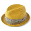 日本製　ストローハット　中折れ帽　フェドラ帽　パンダンフェドラハット(とうもろこし) 58cm　GARYU PLANET　ガリュープラネット　メンズ・紳士　男性用　帽子　ハット　ぼうし
