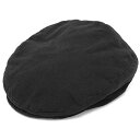 日本製　ハンチング　メンズ　ハンチング帽　綿100％　後染めダブルガーゼくたくたハンチング（黒）56cm 　GARYU PLANET　ガリュープラネット　メンズ・紳士　男性用　男女兼用　帽子　ハット　ぼうし