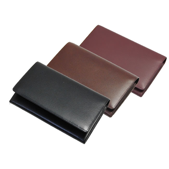 Name Card Cases - 日本製 名刺入れ メンズ 本革 水シボ レザー 隠しミシン 風琴マチ 職人技の逸品 革 ブランド FESON