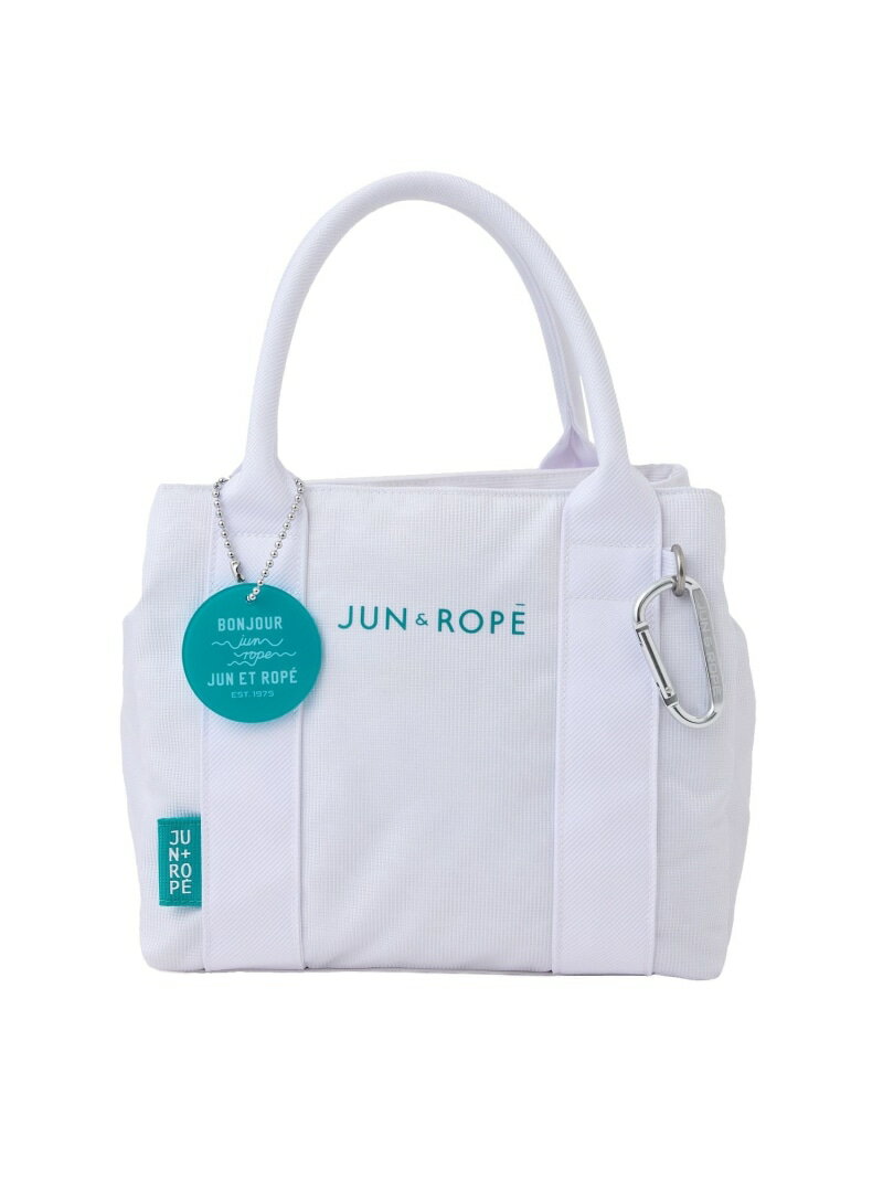 チャーム付きカートバッグ/ユニセックス JUN&ROPE' ジュンアンドロペ バッグ トートバッグ ブルー ホワイト ブラック【送料無料】[Rakuten Fashion]