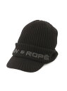 ツバ付きニットキャップ JUN&ROPE' ジュンアンドロペ 帽子 ニット帽・ビーニー カーキグリーン ブラック ホワイト【送料無料】[Rakuten Fash...