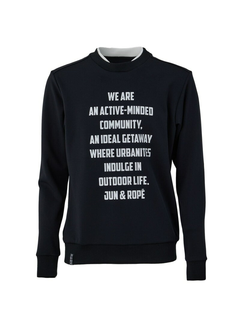 ストレッチダンボールプリント長袖プルオーバー/UV・撥水 JUN&ROPE' ジュンアンドロペ トップス カット..