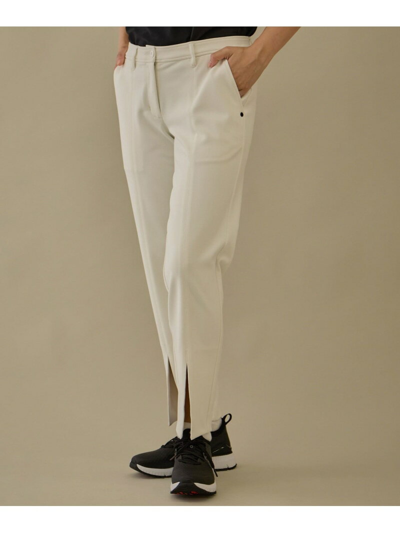 裾スリット入りクロップドパンツJU...