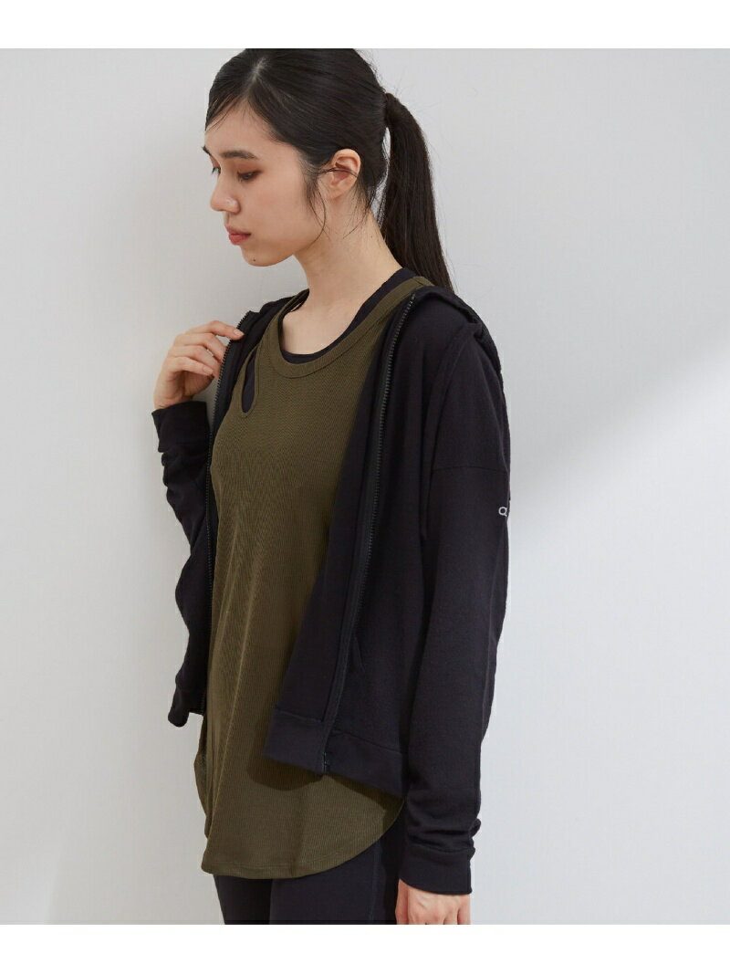 【alo】ALOLUX ソーホーフルジップパーカー NERGY ナージー トップス パーカー・フーディー ブラック グレー【送料無料】[Rakuten Fashion]のサムネイル