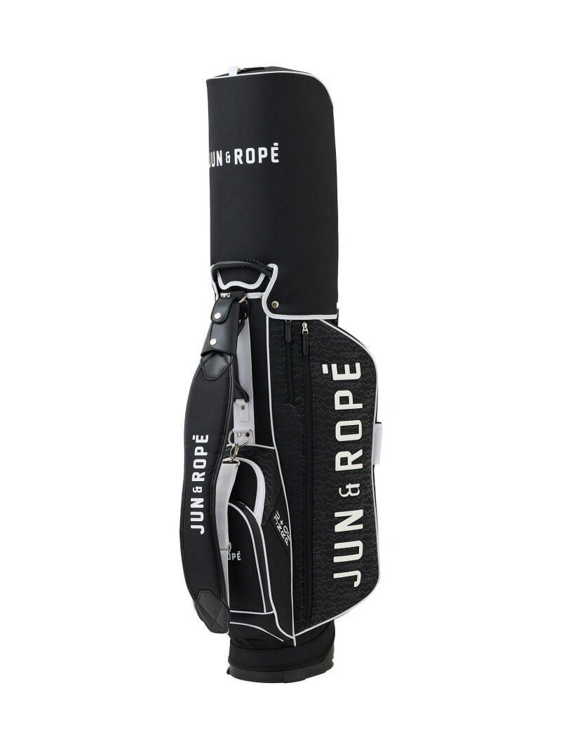 ウェーブボーダー柄キャディーバッグ/ユニセックス・軽量 JUN&ROPE' ジュンアンドロペ スポーツ・アウトドア用品 ゴルフグッズ ホワイト ブラック【送料無料】[Rakuten Fashion]