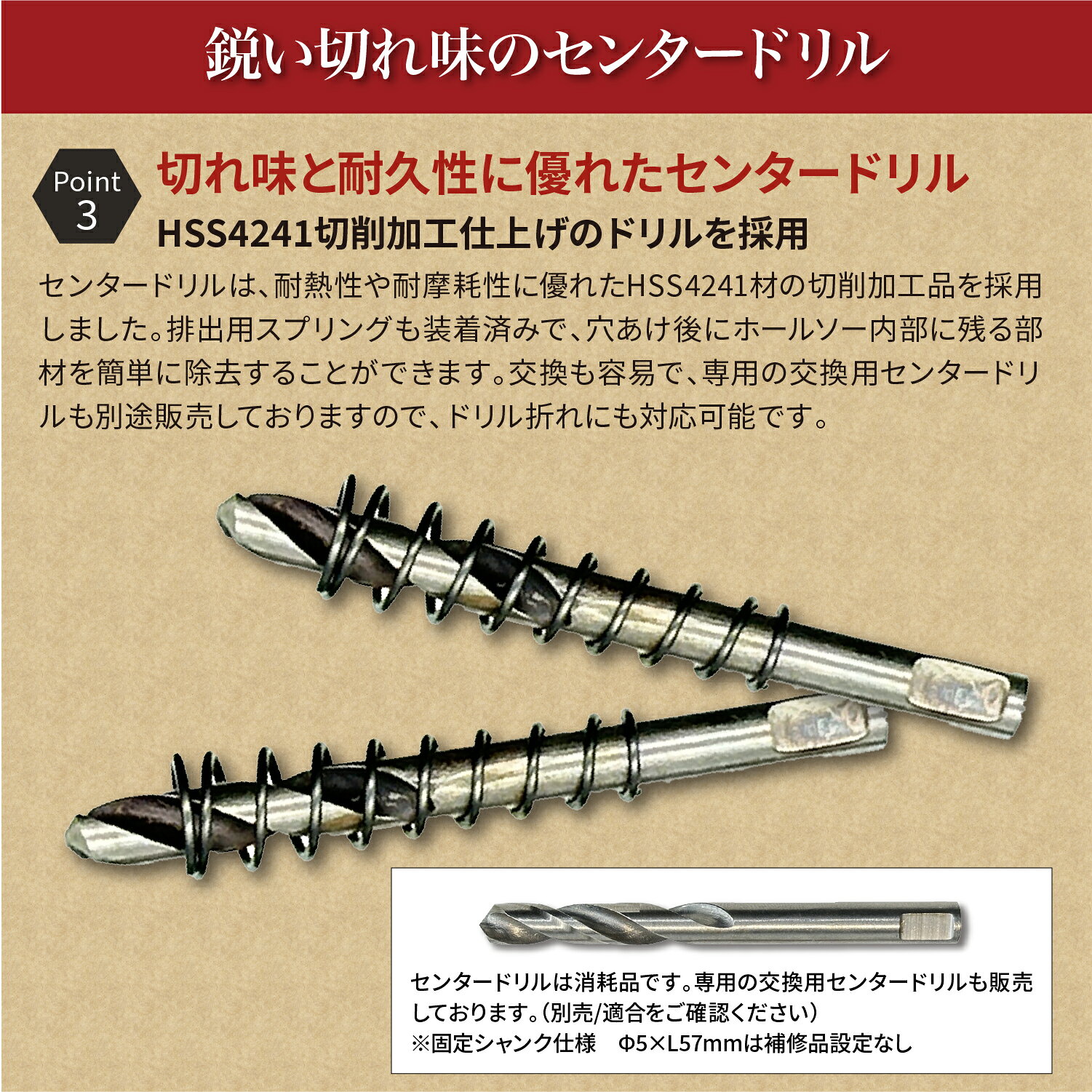[ネセクト]バイメタルホールソー ベーシック コバルトハイスM42 HSS鋼センタードリル 不等ピッチ刃 鉄 アルミ 木工 穴あけ 金属 DIY[日本国内企画品] neshexst-10000015 ネセクト公式ショップ サンプル画像3