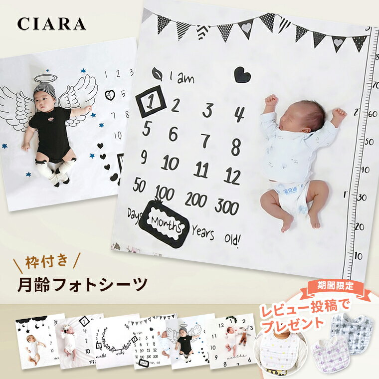 【レビューでスタイもらえる】 月齢フォト マット グッズ シーツ プレイマット ラグ フォト シート ベビーマット 百日祝い 誕生日 マンスリー 赤ちゃん ハッ...