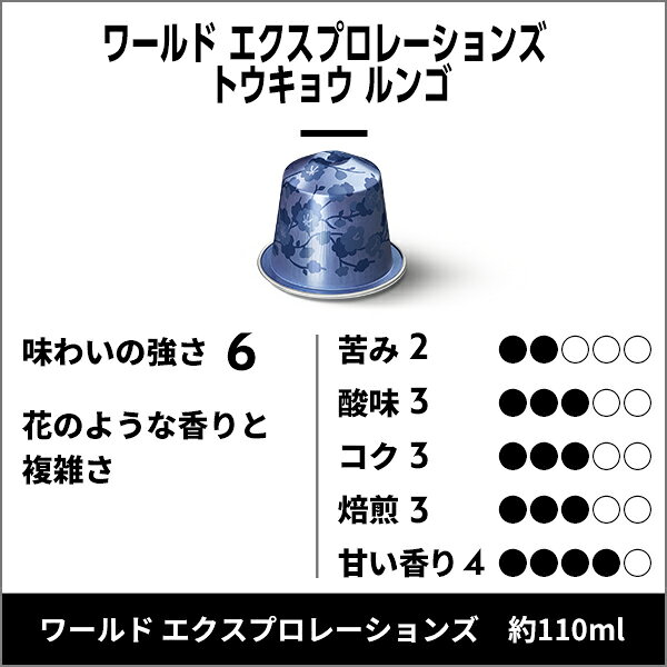 【公式】ネスプレッソ ワールド エクスプロレーションズ トウキョウ ルンゴ 5本セット（50カプセル）オリジナル（ORIGINAL）専用カプセル | コーヒーカプセル カプセルコーヒー コーヒーメーカー カプセル コーヒー カフェ ブラック ブレンド ブレンドコーヒー Nespresso 2