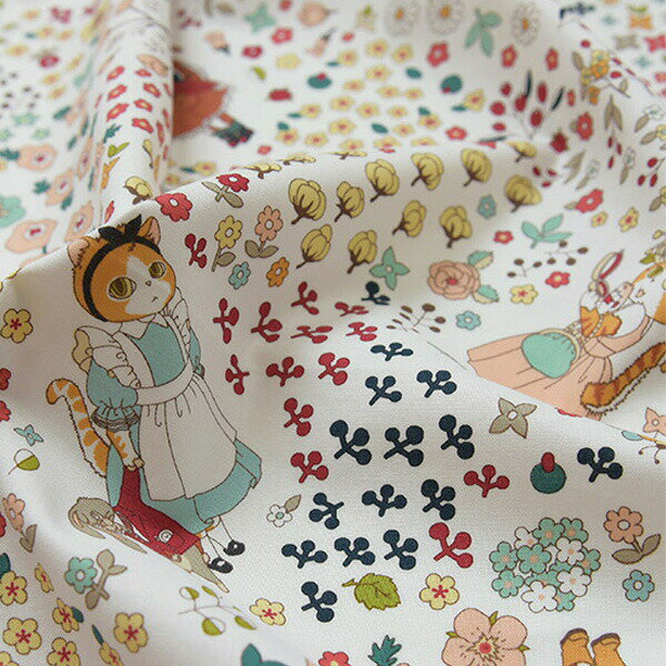 【 コットン 】キャットラテパターンコットン 【 手作り 手芸 動物柄 ネコ柄 】 【 商用利用可 】【 楽天スーパーセール 特別価格 】のサムネイル