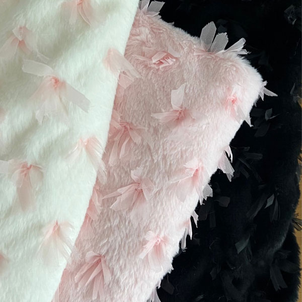 【お取り寄せ】( フェイクファー ) リボン　レース　フェイクファー　│大幅155cm【 商用利用可 】のサムネイル