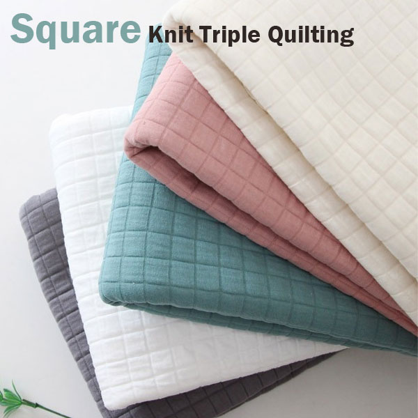 ( ニット生地 ) スクェア(Square Knit Triple Quilting) ニットトリプルキルティング│大幅150cm　【 商用利用可 】